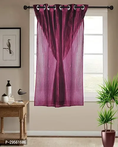 Shappy Attires  cm  Polyester Blackout Window Curtain Single Curtain Self Design Maroon 59x47 inch-thumb2