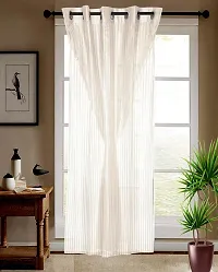 Shappy Attires   Polyester Blackout Door Curtain Single Curtain Solid Cream 82x47 inch-thumb1