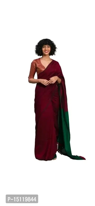 Stylish Fancy Cotton Silk Saree With Blouse Piece For Women