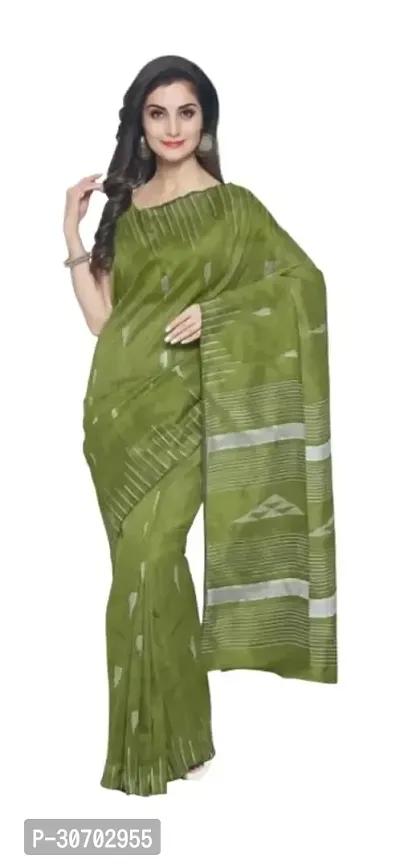 Stylish Cotton Silk Saree With Blouse Piece For Women