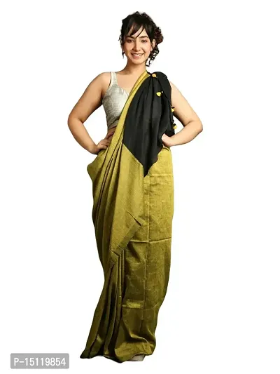 Stylish Fancy Cotton Silk Saree With Blouse Piece For Women