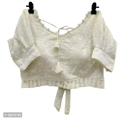 Chikankari blouse for women free size-thumb0