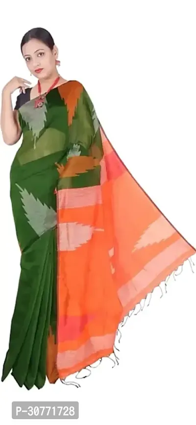 Classy  Handloom Cotton Silk Saree-thumb0