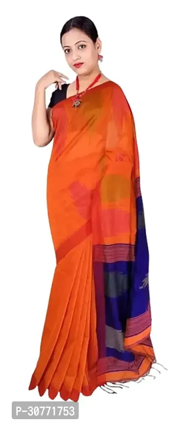 Classy  Handloom Cotton Silk Saree-thumb3