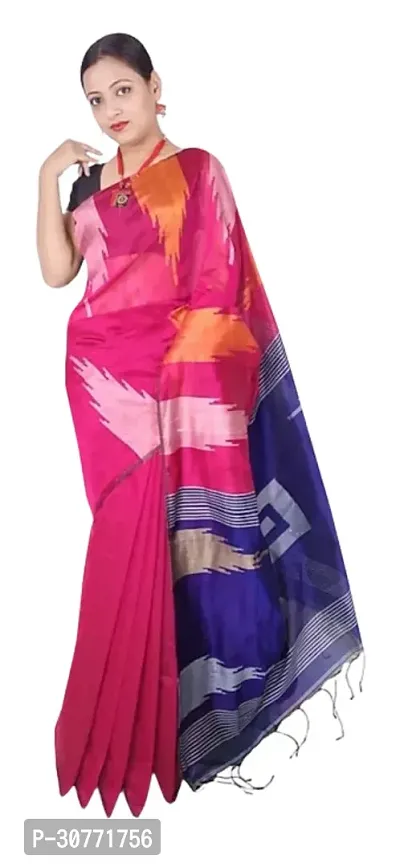 Classy  Handloom Cotton Silk Saree-thumb3