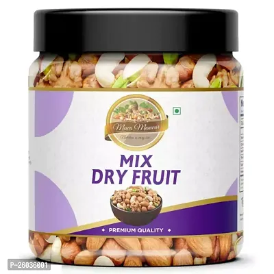 Mix Dryfruits, Natural Mixed Nuts (Almonds, Cashew, Green And Black Raisin,Walnut, Apricot), 250Gm Jar Pack