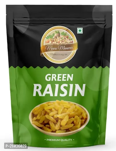 Green Raisin (Kishmish) High In Antioxidants, Naturally Sweet And Tasty, 1Kg Pouch Pack