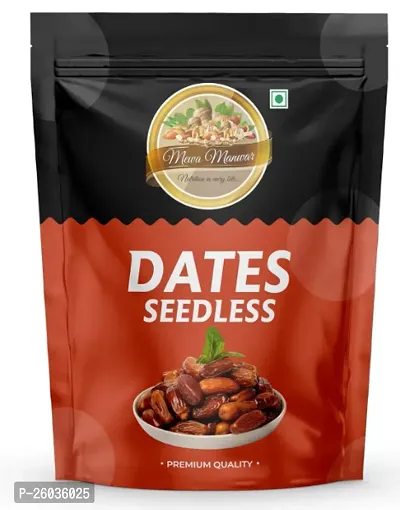 Seedless Dates (Khajoor/Khajur)|All Natural | No Preservatives | No Added Sugar | Gluten Free | Vegan | Non Gmo | Dates Dry Fruits, 1Kg Pouch Pack