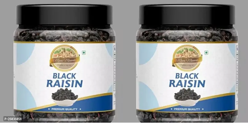 Black Raisin, Kali Kishmish | High In Antioxidants, Naturally Sweet And Tasty, 250Gm Jar Pack Of 2