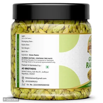 Green Raisin (Kishmish) High In Antioxidants, Naturally Sweet And Tasty, 250Gm Jar Pack-thumb2