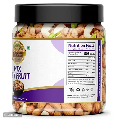 Mix Dryfruits, Natural Mixed Nuts (Almonds, Cashew, Green And Black Raisin,Walnut, Apricot), 250Gm Jar Pack-thumb4