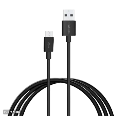 PORTRONICS MICRO USB CABLE 1 M POR-654 KONNECT CORE 1M CABLE (COMPATIBLE WITH ALL PHONES FOR MICRO USB DEVICES, BLACK, ONE CABLE)-thumb0