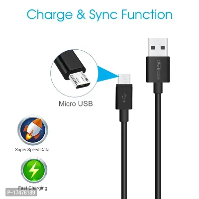 PORTRONICS MICRO USB CABLE 1 M POR-654 KONNECT CORE 1M CABLE (COMPATIBLE WITH ALL PHONES FOR MICRO USB DEVICES, BLACK, ONE CABLE)-thumb3