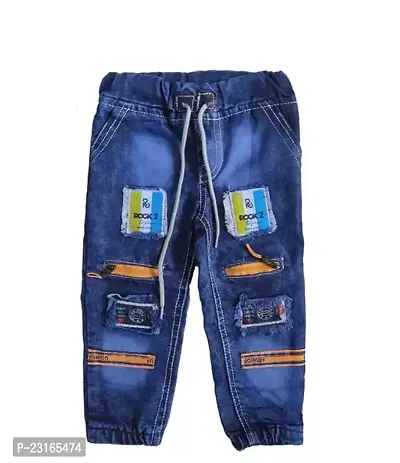 Fancy Denim Navy Blue Jeans For Boys
