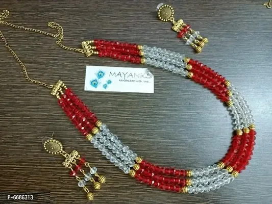 Stylish Elegant Neckpiece with Earrings