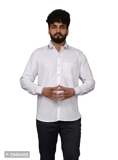 Classic Cotton Blend Solid Formal Shirt for Men