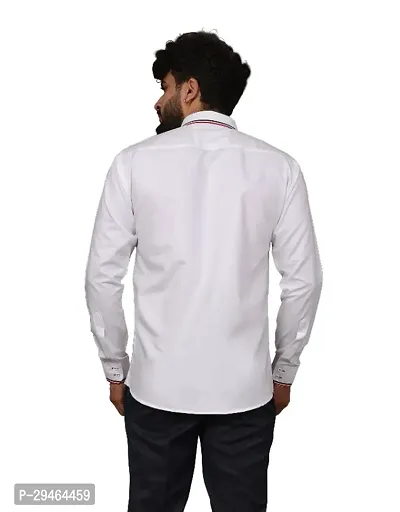 Classic Cotton Blend Solid Formal Shirt for Men-thumb4