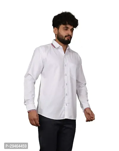 Classic Cotton Blend Solid Formal Shirt for Men-thumb2