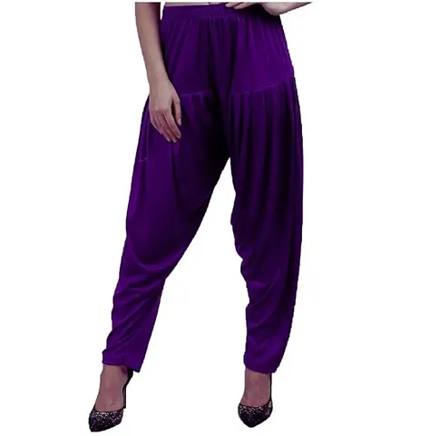 Classic Viscose Solid Patiala Pants