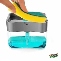 VENIK Soap Pump Dispenser and Sponge Holder With 1 Cleaning Sponges For Kitchen Sink-thumb3