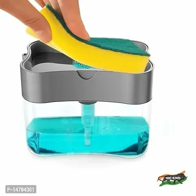 VENIK Soap Pump Dispenser and Sponge Holder With 1 Cleaning Sponges For Kitchen Sink-thumb4