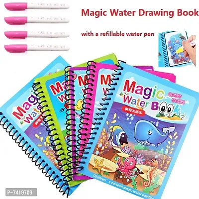 Reusable Magic Water Painting Book ( Pack of 4)