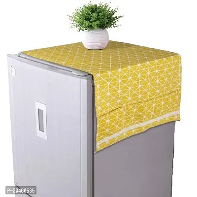 Zeinwap Refrigerator Cover Sea Cotton Cloth Anti-dust Cover Fridge Towel dust Cover Freezer Refrigerator Desktop Sundries Washing Machine Organize Storage Bags (Yellow; 130 x 55 cm)-thumb0