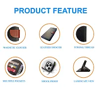 Stylish Brown Artificial Leather Flip Cover For Moto Edge 40 Neo-thumb3