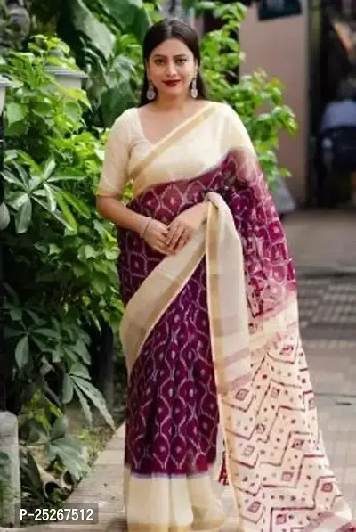 Beautiful Cotton Saree with Blouse Piece For Women