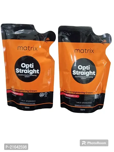 matrix Opti straight  for normal hair straightening cream 125ml  pack off 2