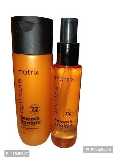 Matrix Opti.Care Smooth Straight Professional ultra shea butter shampoo 200ml and serum 100ml