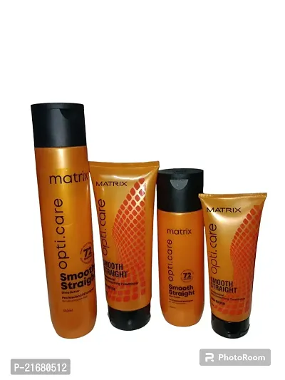 matrix opti . care  ultra smooth shampoo 350ml+200ml, conditioner 196ml+98ml pack of 4