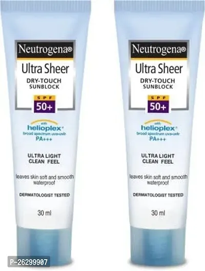 NEUTROGENA Ultra Sheer Dry Touch Sunblock 30ml SPF 50+ (Pack of 2) (2 Items in the set)-thumb3