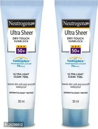 NEUTROGENA Ultra Sheer Dry Touch Sunblock 30ml SPF 50+ (Pack of 2) (2 Items in the set)-thumb2