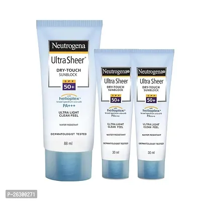 Neutrogena Ultra Sheer Sunscreen Best Value Combo ndash; Pack of 3 ndash; 88ml, 30ml  30ml
