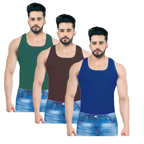 Stylish Solid Vest for Men Pack of 3