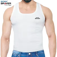 Stylish Cotton Solid Vest for Men Pack of 5-thumb2