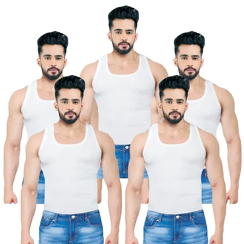 Stylish Solid Vest for Men Pack of 5