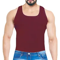 Stylish Cotton Solid Vest for Men Pack of 3-thumb1