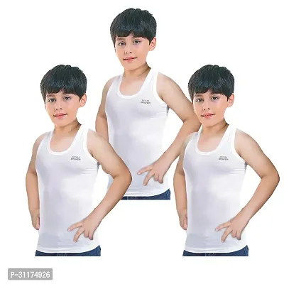 Stylish Cotton Solid Vest for Kids Pack of 3