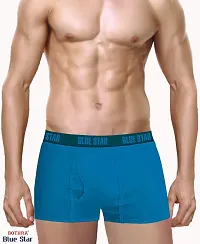 Mens Super Combed Cotton Trunk Brief with Ultrasoft Waistband Regular Fit Solid Colors Pack Of 5-thumb1