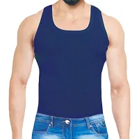 Stylish Cotton Solid Vest for Men Pack of 3-thumb1