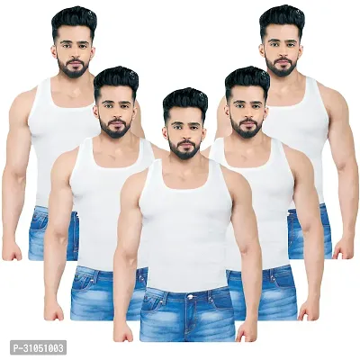 Stylish Cotton Solid Vest for Men Pack of 5