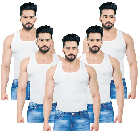 Stylish Solid Vest for Men Pack of 5