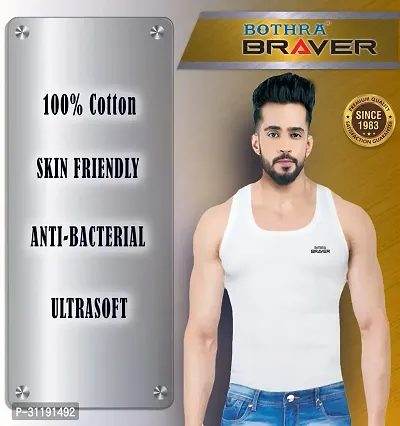 Stylish Cotton Solid Vest for Men Pack of 5-thumb2