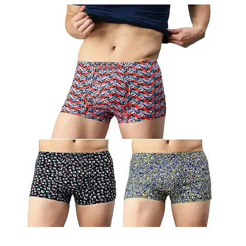 Men Cotton Trunks PrintedInner Elastic Regular Fit