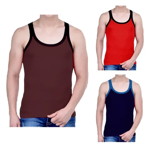 Stylish Cotton Solid Vest for Men