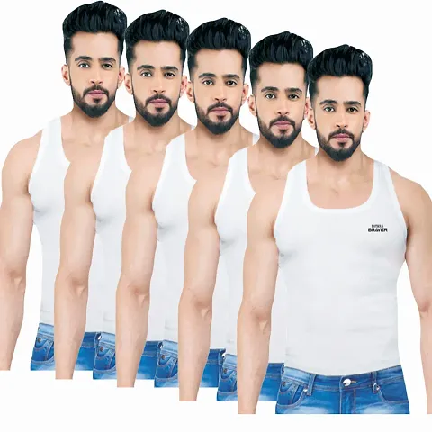 Stylish Solid Vest for Men Pack of 5