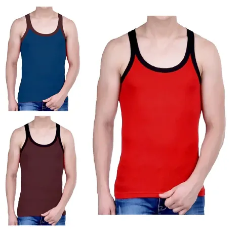 Stylish Cotton Solid Vest for Men