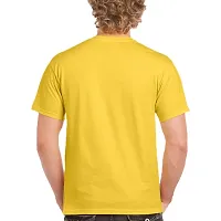 FUNKY STORE Funny Quote Bhukkad Maha Bhukkad Printed Dri-Fit Men's T-Shirt_Yellow (FS865XL)-thumb1